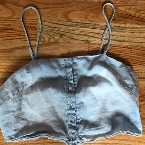 LF cropped blue shirt